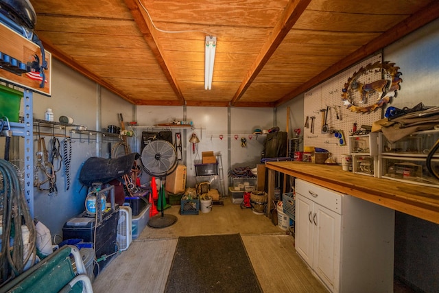 view of storage area