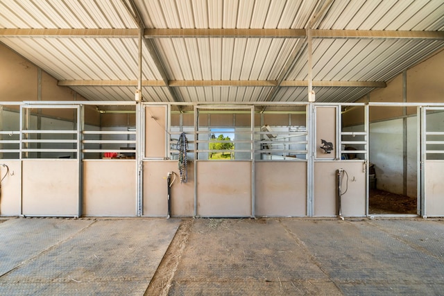view of horse barn