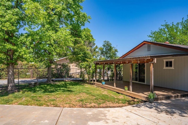 7090 Rio Rancho Rd, Anderson, CA 96007 - view of yard with fence and a deck