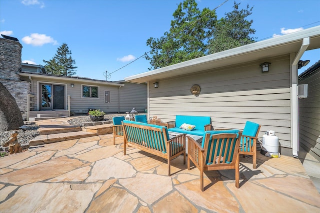 view of patio with an outdoor hangout area