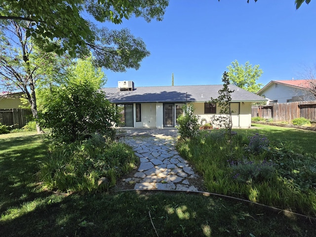 3671 Santa Rosa Way, Redding, CA 96003 - back of house featuring a yard, a patio, and fence