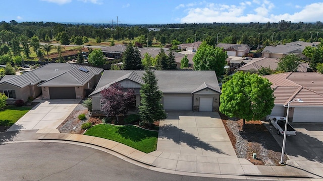 bird's eye view with a residential view