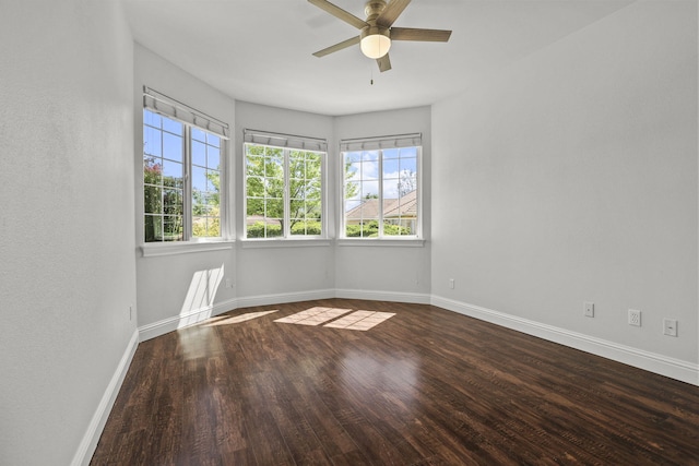 20340 Greenview Dr, Redding, CA 96002 - spare room featuring baseboards, wood finished floors, and ceiling fan