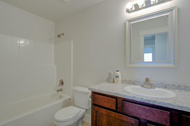3503 Americana Way, Redding, CA 96003 - bathroom with toilet, vanity, and shower / bath combination