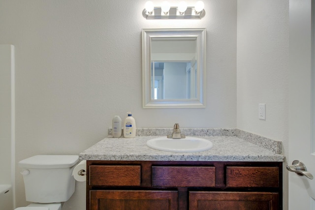 3503 Americana Way, Redding, CA 96003 - bathroom featuring toilet, vanity, and visible vents
