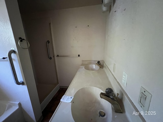 36770 Woods Ave, Burney, CA 96013 - full bath with a shower and dual sinks