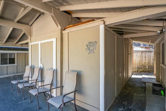 19817 Oak Knoll Dr, Lakehead, CA 96051 - view of patio / terrace featuring fence