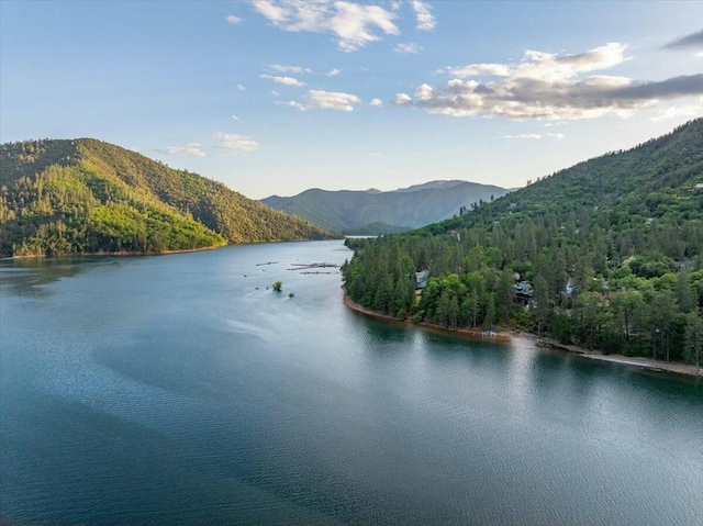 19817 Oak Knoll Dr, Lakehead, CA 96051 - water view with a mountain view and a view of trees