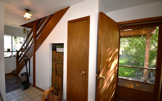 interior space featuring stairway