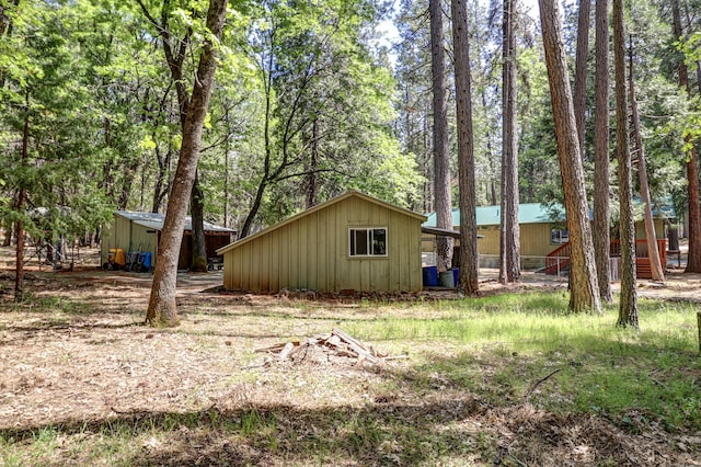 view of side of property with board and batten siding