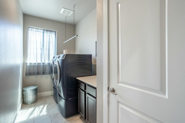 20295 Ballentine Dr, Anderson, CA 96007 - laundry room featuring laundry area, baseboards, washing machine and dryer, and light tile patterned flooring