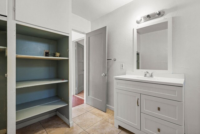 3169 Veda St, Redding, CA 96001 - bathroom with vanity and tile patterned flooring