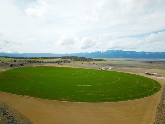 view of community with a mountain view