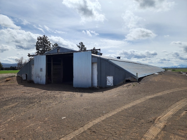 view of pole building