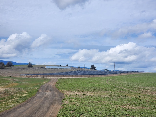 view of street with a rural view