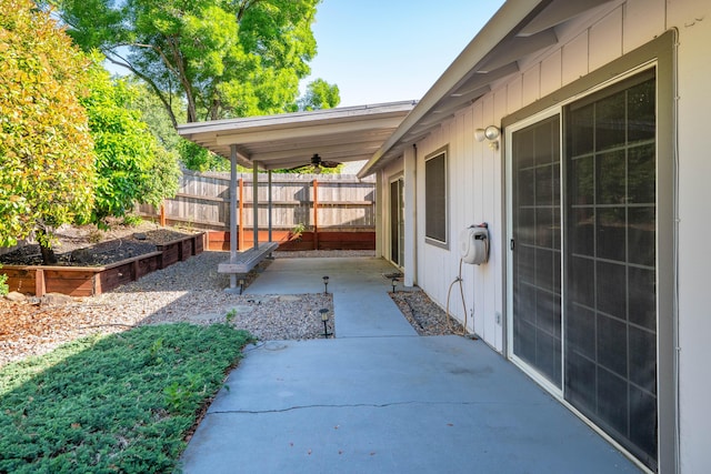view of patio with fence