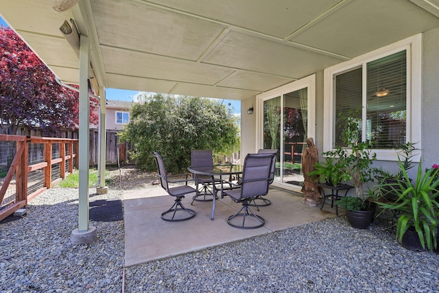 view of patio with a fenced backyard