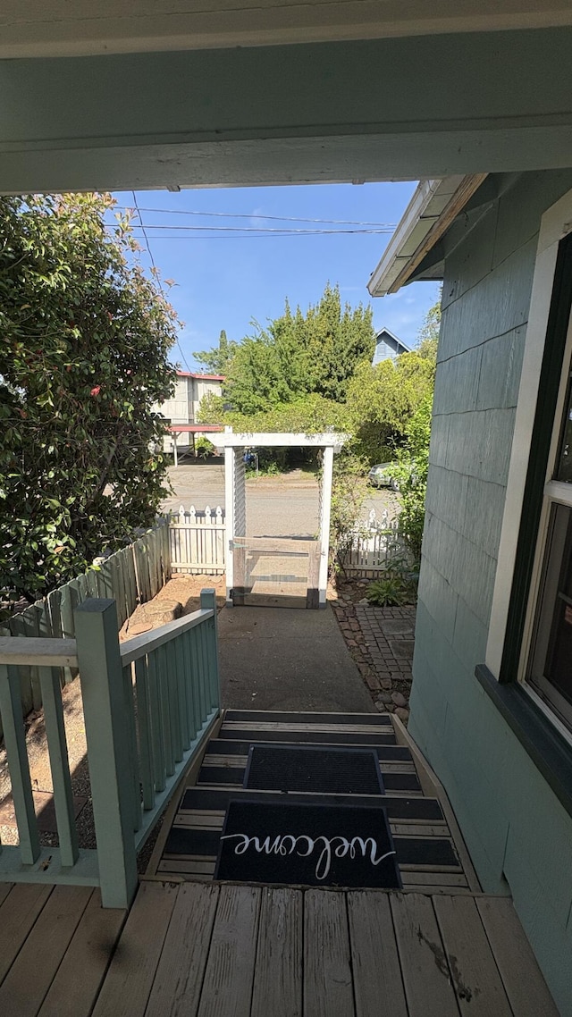 view of wooden deck
