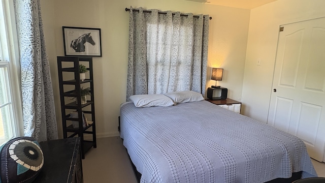 bedroom with baseboards