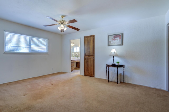 3140 Winding Way, Redding, CA 96003 - empty room featuring a ceiling fan and light carpet