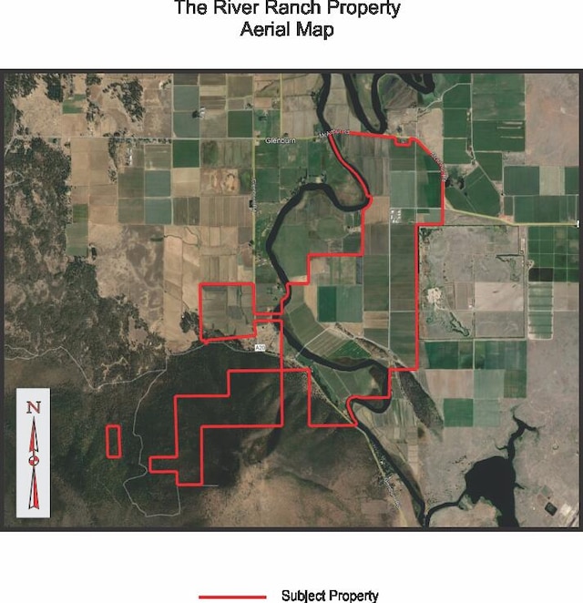 25653 Glenburn Rd, Fall River Mills, CA 96028 - map of property location featuring property boundaries highlighted