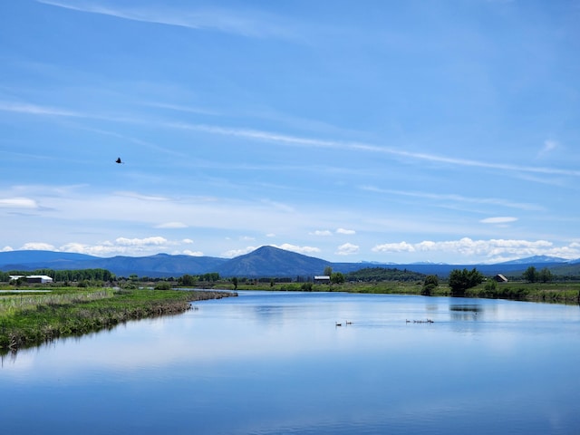 25653 Glenburn Rd, Fall River Mills, CA 96028 - water view featuring a mountain backdrop