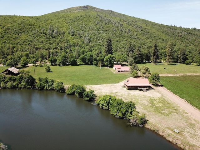 25653 Glenburn Rd, Fall River Mills, CA 96028 - aerial view of a forest and a water and mountain view