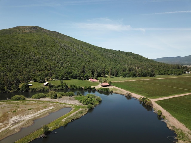 25653 Glenburn Rd, Fall River Mills, CA 96028 - aerial overview of property's location featuring a forest and a water and mountain view