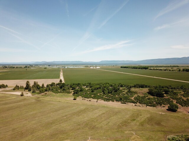 25653 Glenburn Rd, Fall River Mills, CA 96028 - aerial view of sparsely populated area with rows of crops and mountains