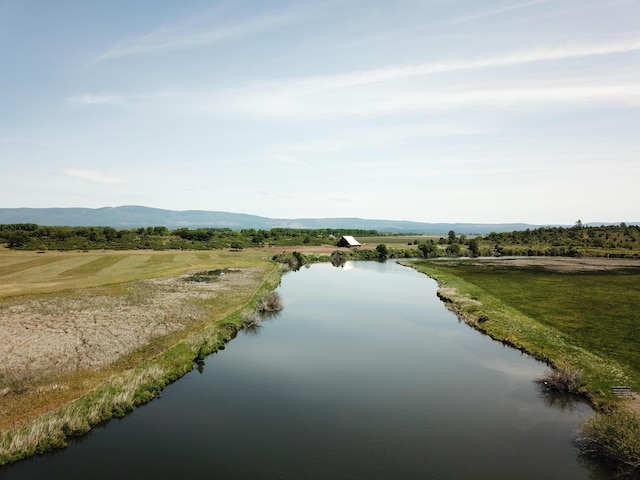 25653 Glenburn Rd, Fall River Mills, CA 96028 - drone / aerial view of a water and mountain view