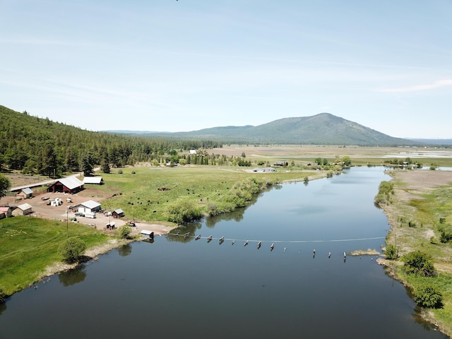 25653 Glenburn Rd, Fall River Mills, CA 96028 - water view with a mountain backdrop