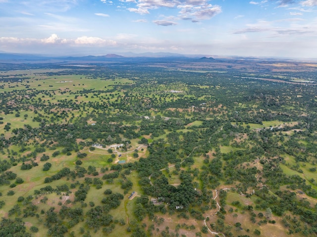 bird's eye view with a mountain view