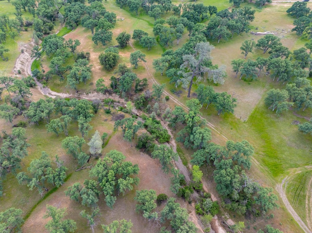 birds eye view of property with a rural view