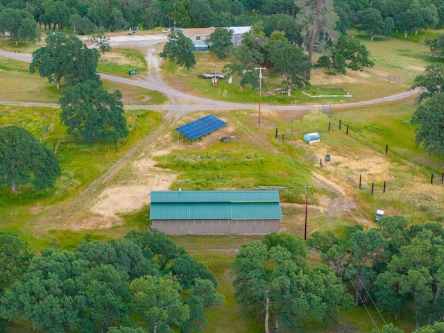 bird's eye view with a rural view