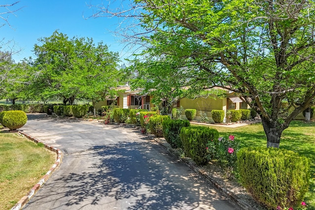 exterior space with curbs