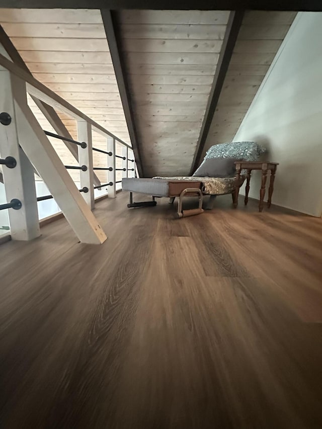 unfurnished room with wood finished floors