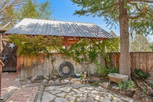 view of patio with fence