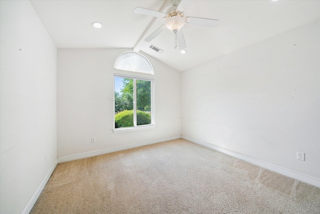 4217 Pendleton Ct, Shasta Lake, CA 96019 - empty room with light carpet, baseboards, a ceiling fan, and recessed lighting