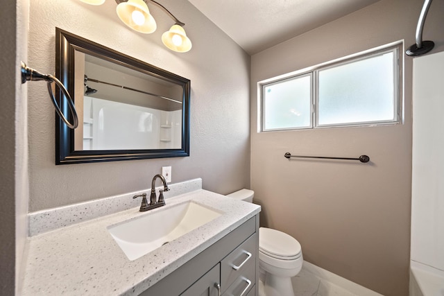 1530 Carmel Way, Red Bluff, CA 96080 - full bathroom featuring toilet, vanity, and marble finish floors
