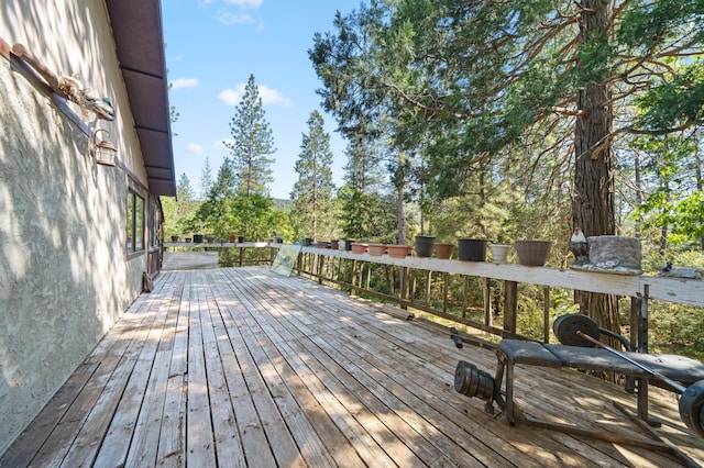 view of wooden terrace