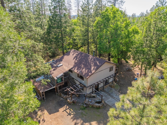 aerial view with a view of trees