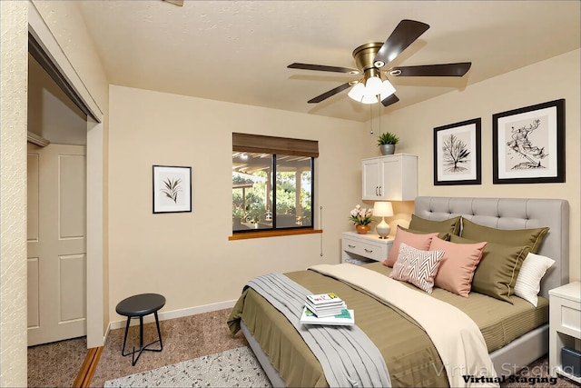 5663 Terra Linda Way, Redding, CA 96003 - bedroom with baseboards and ceiling fan
