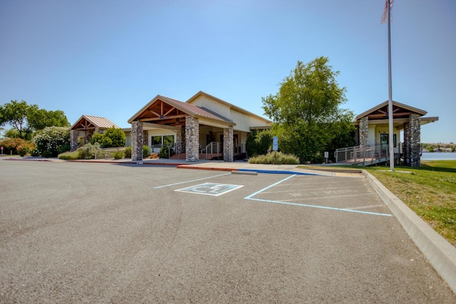 view of uncovered parking lot