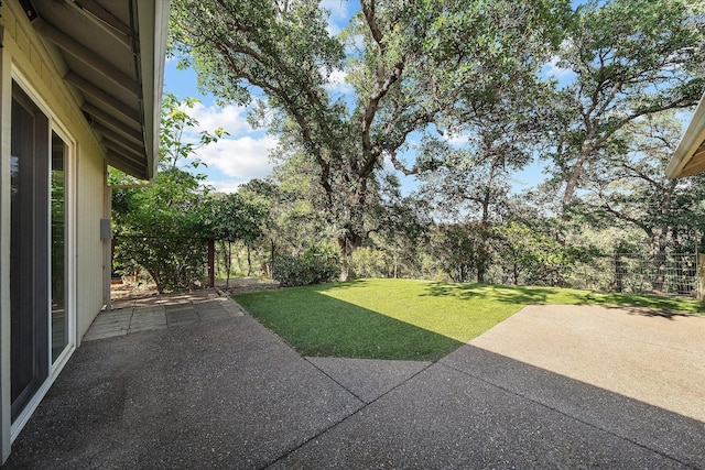 view of yard featuring a patio area