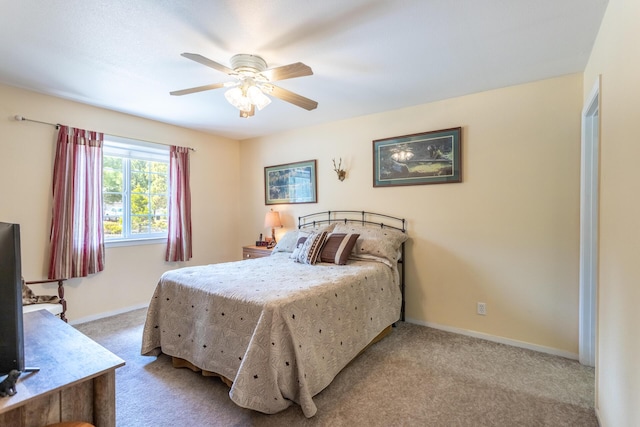 12637 Ivie Ln, Old Station, CA 96071 - carpeted bedroom featuring baseboards and ceiling fan