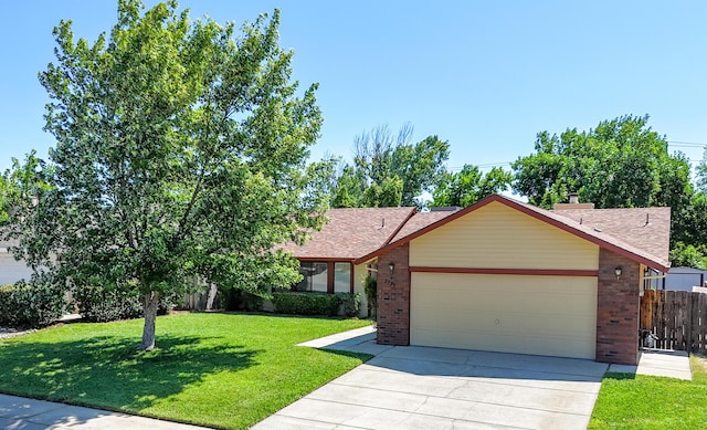2529 Candlewood Dr, Redding, CA 96003 - view of front of house featuring brick siding, an attached garage, driveway, and a shingled roof