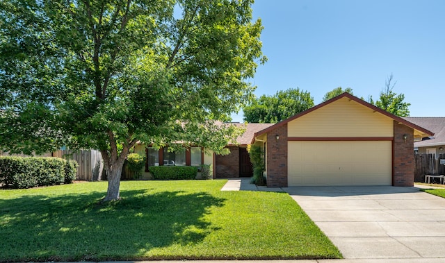 2529 Candlewood Dr, Redding, CA 96003 - view of front facade with brick siding, an attached garage, driveway, and a shingled roof