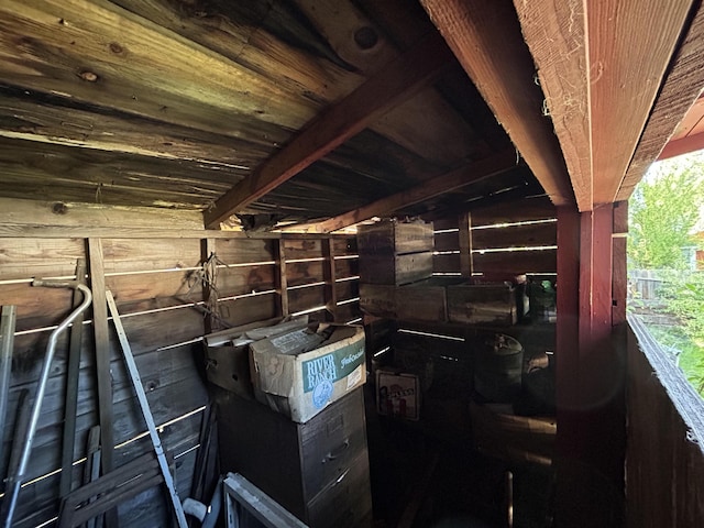 view of storage area