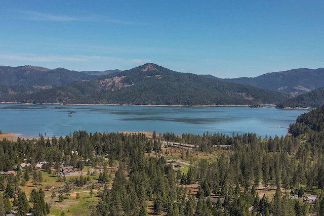 water view with a mountain view