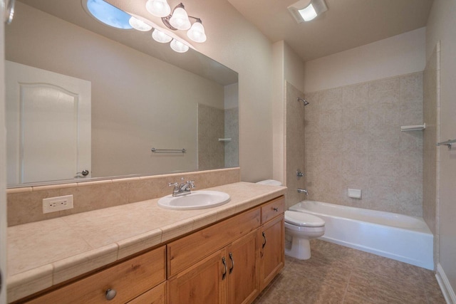 3641 Deuce Way, Redding, CA 96002 - full bath with toilet, vanity, and washtub / shower combination